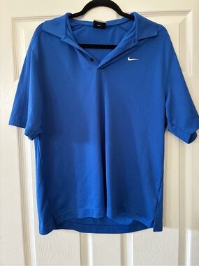 Nike Men's Blue Dri-FIT Golf Shirt